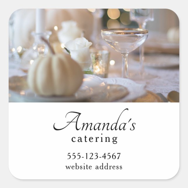 Klassischer Tisch mit Extravagantem Platzierungsge Quadratischer Aufkleber (Vorderseite)