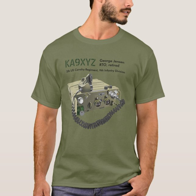 Klassischer tragbarer Transceiver AN/VRC-77 T-Shirt (Vorderseite)