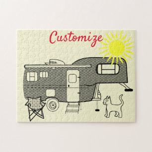 Klassischer Trailer Caravan Thunder_Cove Puzzle