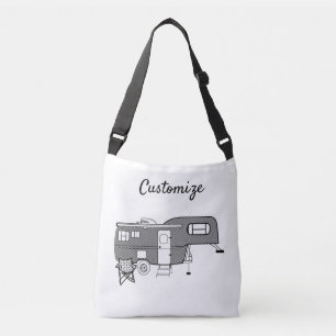 Klassischer Trailer Caravan Thunder_Cove Tragetaschen Mit Langen Trägern