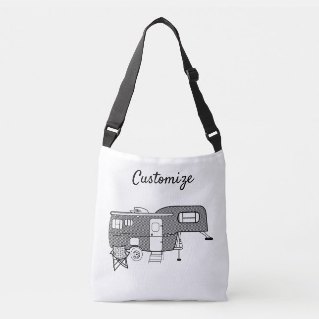Klassischer Trailer Caravan Thunder_Cove Tragetaschen Mit Langen Trägern (Vorderseite)