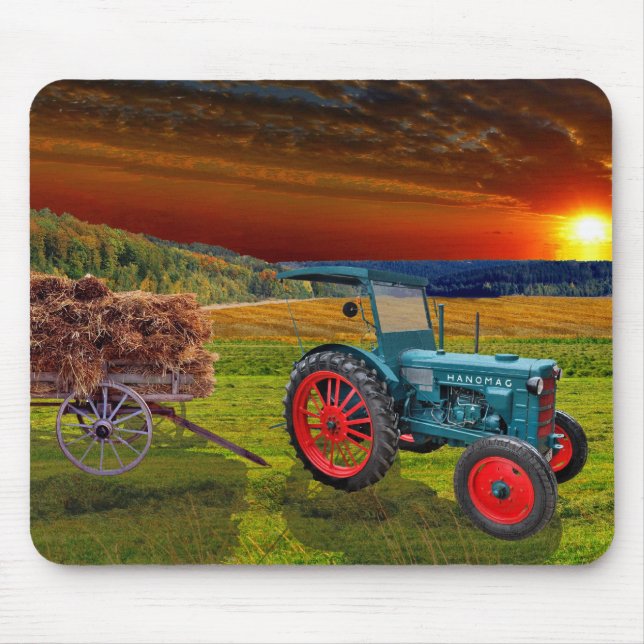 "Klassischer Trecker" Mousepad (Vorne)