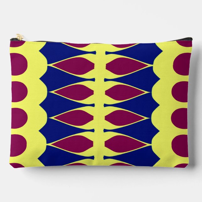 Klassischer, trendiger Schminkbeutel in Multicolor Zubehörtasche (Vorderseite)