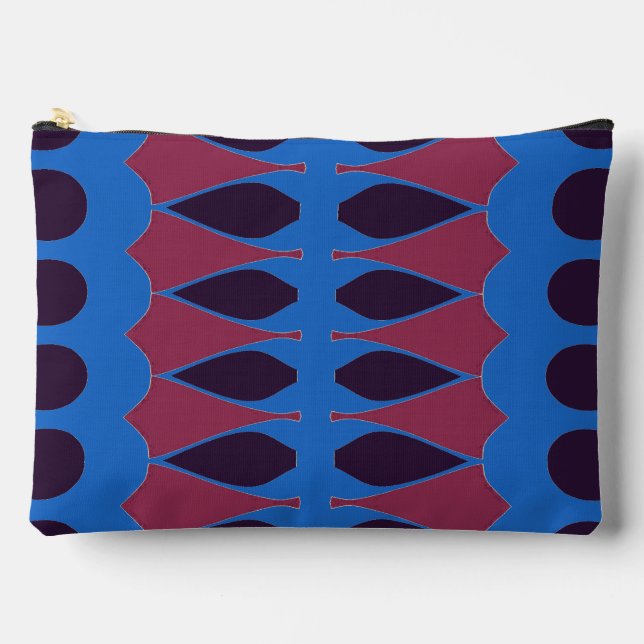 Klassischer, trendiger Schminkbeutel in Multicolor Zubehörtasche (Vorderseite)