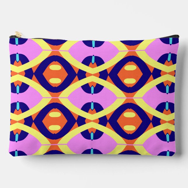 Klassischer, trendiger Schminkbeutel in Multicolor Zubehörtasche (Vorderseite)