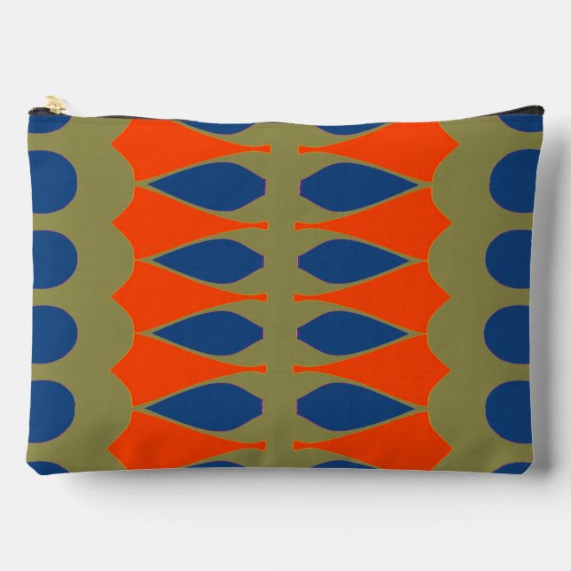 Klassischer, trendiger Schminkbeutel in Multicolor Zubehörtasche (Vorderseite)