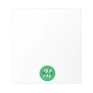 Klassischer Trendy Notepad mit einfacher Monogram- Notizblock