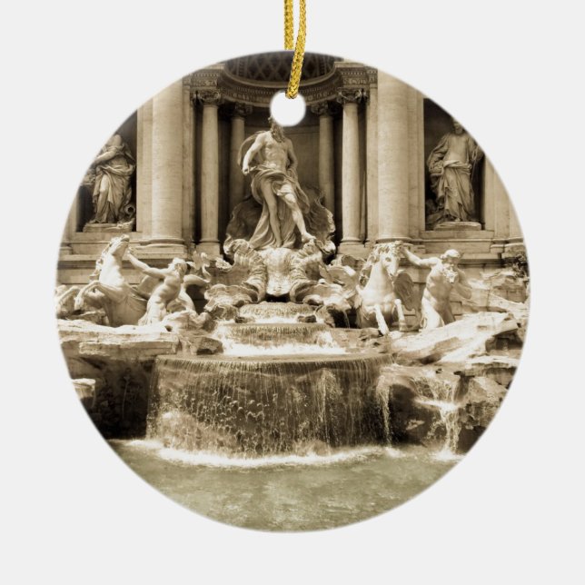 Klassischer Trevi-Brunnen, Rom Keramik Ornament (Vorne)
