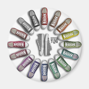 Klassischer Turnschuh-Kreis Magnet