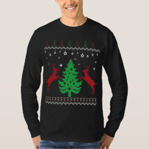 Klassischer Ugly Weihnachtsbaum mit liebem Pullove T-Shirt