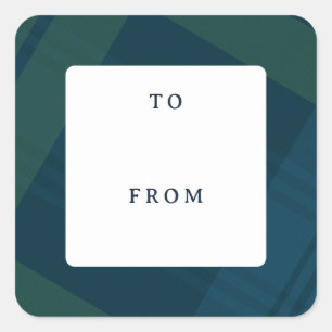 Klassischer Urlaub kariert bis von Weihnachtsgesch Quadratischer Aufkleber