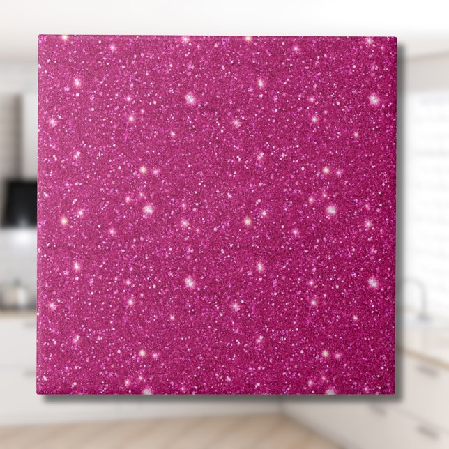 Klassischer Valentinstag-Trend in Rosa Glitter-Opt Fliese (Von Creator hochgeladen)