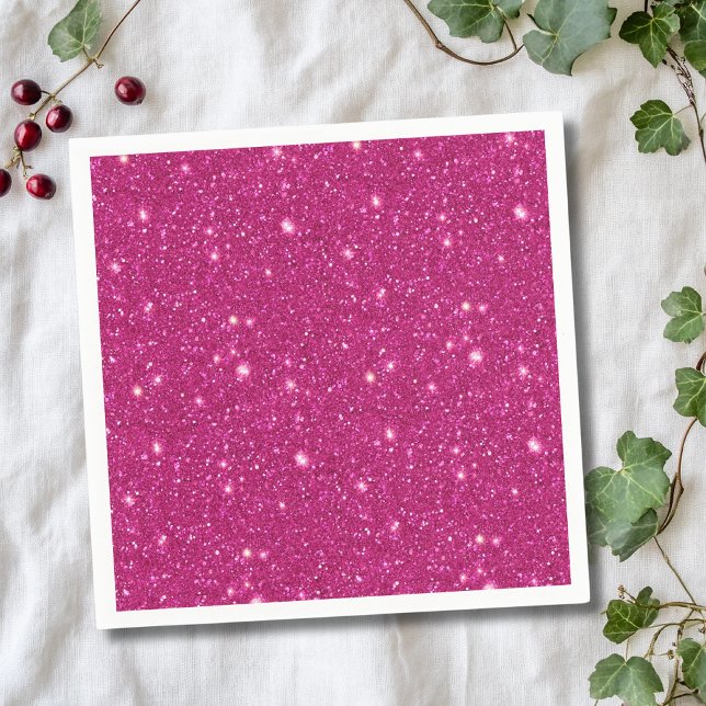 Klassischer Valentinstag-Trend in Rosa Glitter-Opt Serviette (Von Creator hochgeladen)
