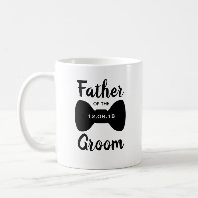 Klassischer Vater der Groom Bowtie Kaffeetasse (Links)