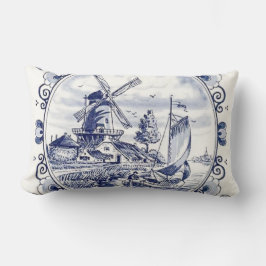 Klassischer Vintag Chic holländischer Windmill Del Lendenkissen
