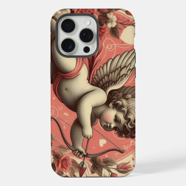 Klassischer/Vintag/Retro-Kupid Valentinstag iPhone Hülle (Rückseite)