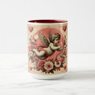 Klassischer/Vintag/Retro-Kupid Valentinstag Tasse