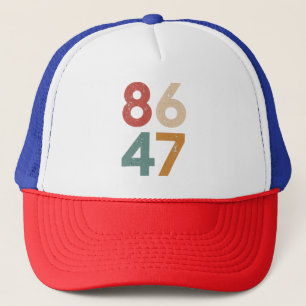 Klassischer Vintage 80er Stil 86 47 Anti Trump Truckerkappe