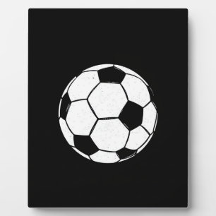 Klassischer Vintage-Fußball mit abgenutzter Sporti Fotoplatte