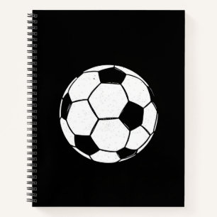 Klassischer Vintage-Fußball mit abgenutzter Sporti Notizbuch