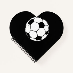 Klassischer Vintage-Fußball mit abgenutzter Sporti Notizbuch