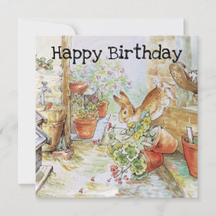 Klassischer Vintage-Hase Alles Gute zum Geburtstag Karte