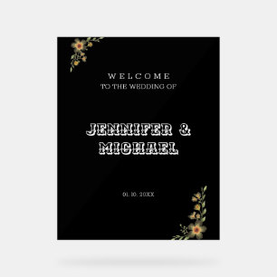 Klassischer Vintage-Hochzeitsempfang Acrylschild
