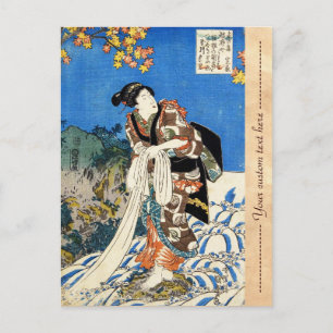 Klassischer vintage japanischer Ukiyo-e Geisha Uta Postkarte