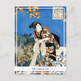 Klassischer vintage japanischer Ukiyo-e Geisha Uta Postkarte