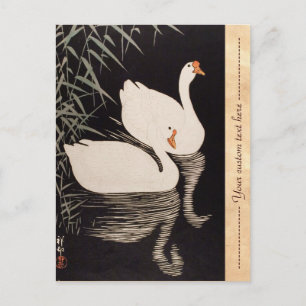 Klassischer vintage japanischer Ukiyo-e Weißer-Sch Postkarte