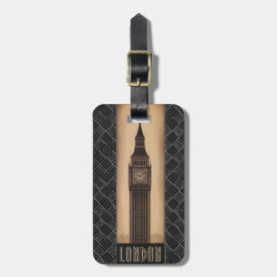 Klassischer Vintage Retro London Big Ben Designer Gepäckanhänger