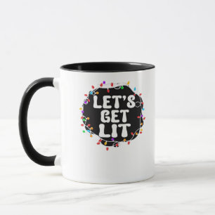Klassischer Vintage-Stil: Let's Get Lit Tasse