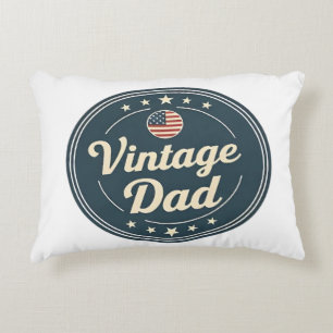 Klassischer Vintage-Vater Retro-Abzeichen Sterne u Dekokissen