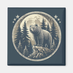 Klassischer/vintage Wilder Bär Magnet