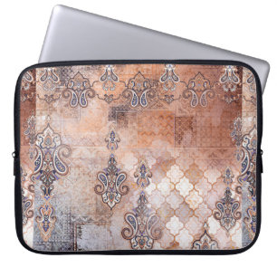 Klassischer Vintager Ausdruck mit Flickwerk, Pisle Laptopschutzhülle