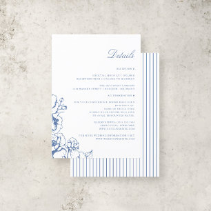Klassischer Vintager Blumengarten Hochzeitsszenari Begleitkarte