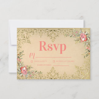 Klassischer Vintager Blumenstrauß Geburtstag RSVP Karte