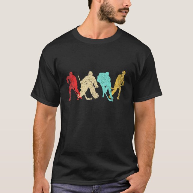 Klassischer Vintager Eishockey-Funny T-Shirt (Vorderseite)
