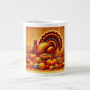 klassischer/Vintager Erntedank Türkei Jumbo-Tasse