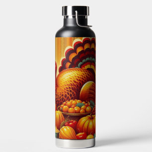 klassischer/Vintager Erntedank Türkei Trinkflasche