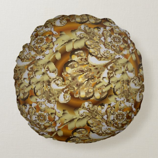 Klassischer Vintager Hintergrund. Klassischer Jahr Rundes Kissen (Vorderseite)