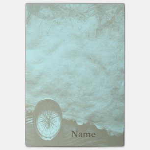 Klassischer Vintager Kompass personalisiert Post-it Klebezettel