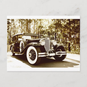 Klassischer Vintager Sepia Car Postkarte