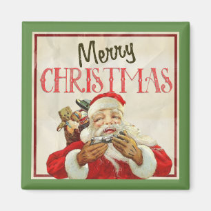 Klassischer Vintager Weihnachtsmann Magnet