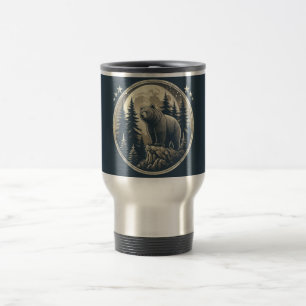 Klassischer/Vintager Wildbär Reisebecher