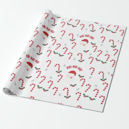 Klassischer Weihnachts-Candycane Geschenkpapier