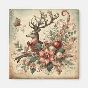 Klassischer Weihnachts-Hirsch-Magnet Magnet