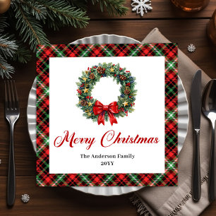Klassischer Weihnachts-Kranz-Servietten mit indivi Serviette