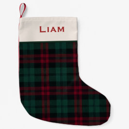 Klassischer Weihnachts-Plaid-Schuh mit Personalisi Kleiner Weihnachtsstrumpf