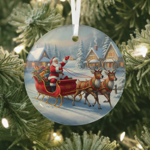 Klassischer Weihnachts-Rundschmuck Ornament Aus Glas